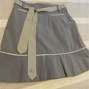 Marc Jacobs Gray Mini Skirt with Tie belt